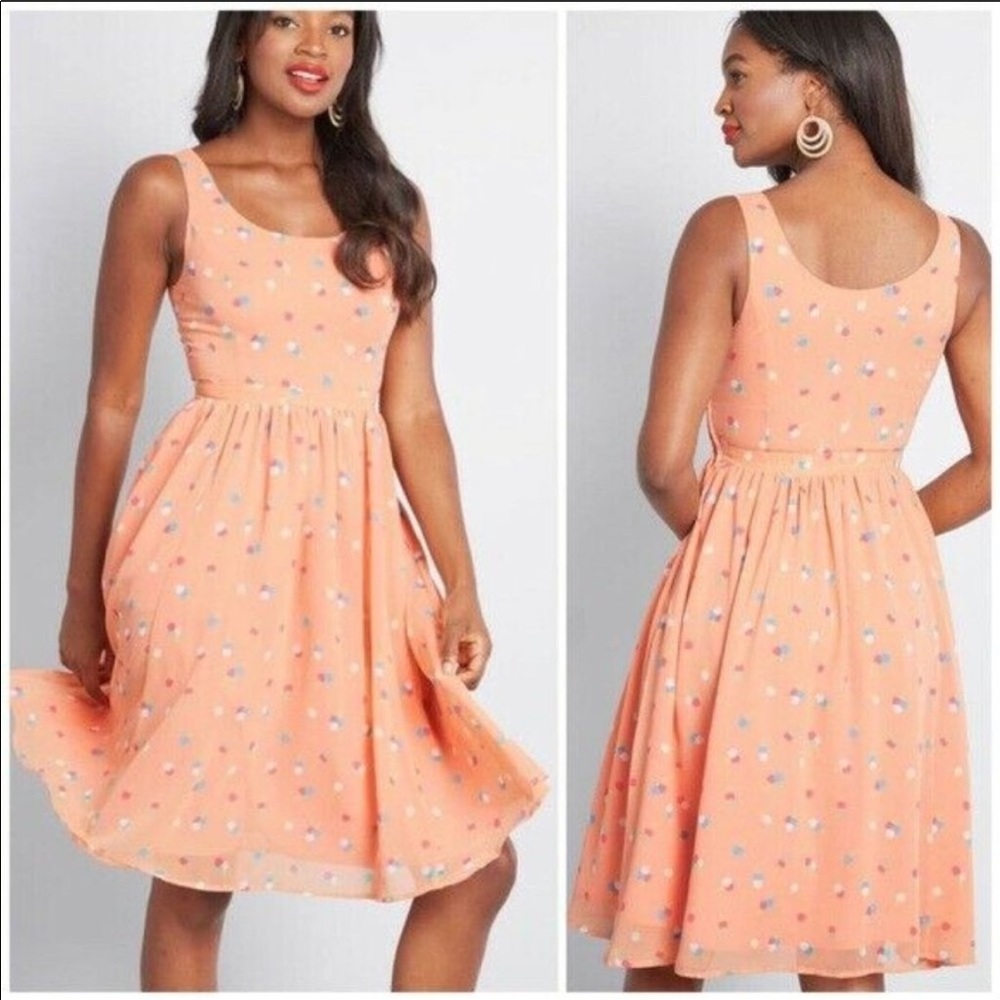 Modcloth Freeing Feeling Ice Cream Cone Dress M